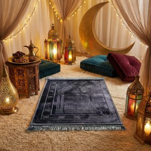 Serene Heritage Embossed Velvet Prayer Rug