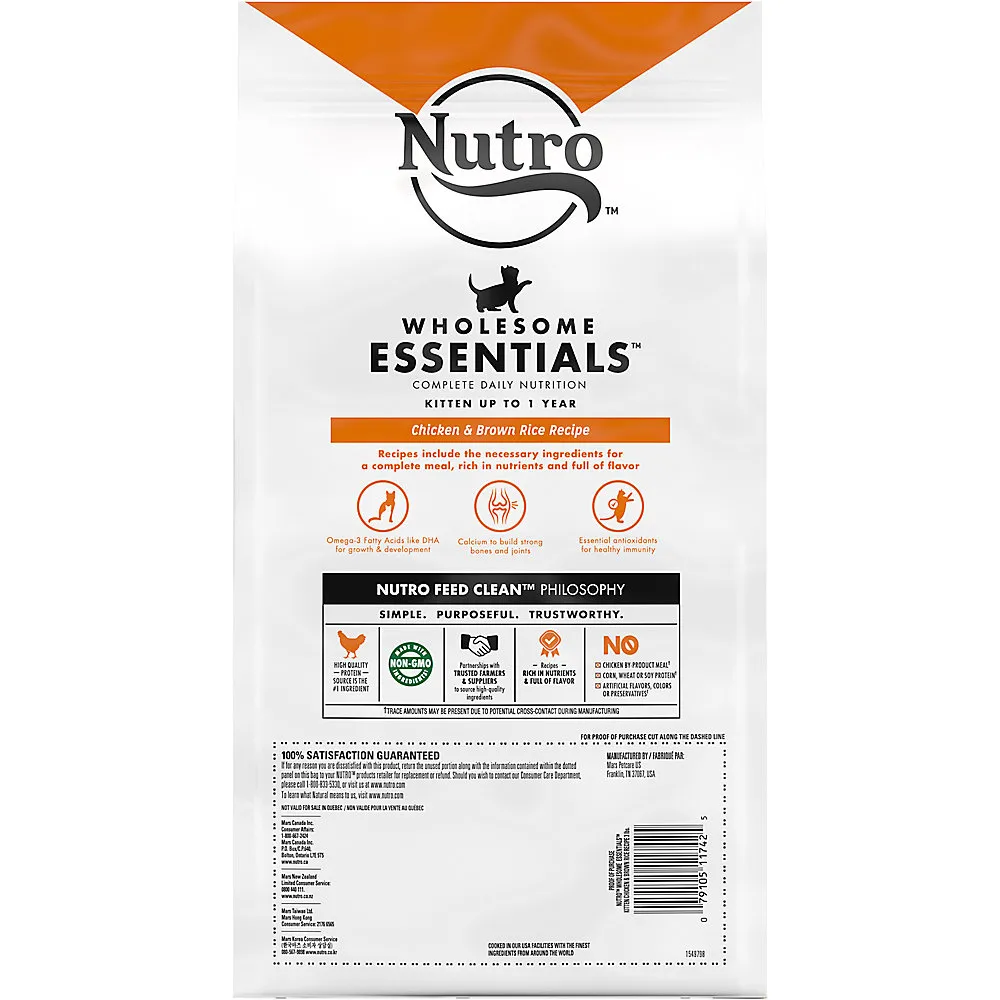 Shop Nutro Wholesome Essentials Kitten Dry Cat Food NonGmo, Natural