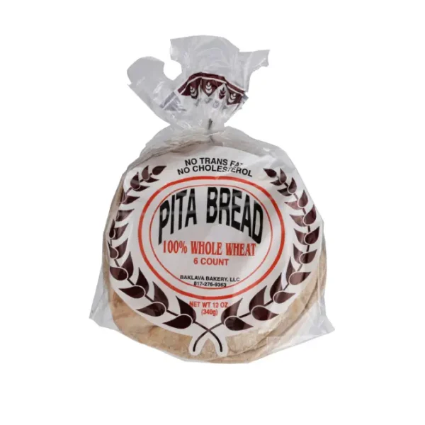 Baklava-Bakery-Pita-Bread-Whole-Wheat-6-count-340g | South Asian Central