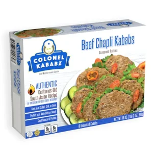 Colonel Kababz Beef Chapli Kabab Uncooked 1lb