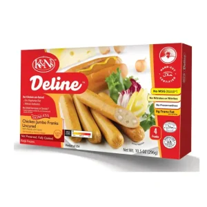K&Ns Deline Chicken Jumbo Franks Uncured 296g