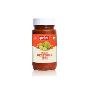 Priya Mixed Vegetable Pickle with Garlic 300g