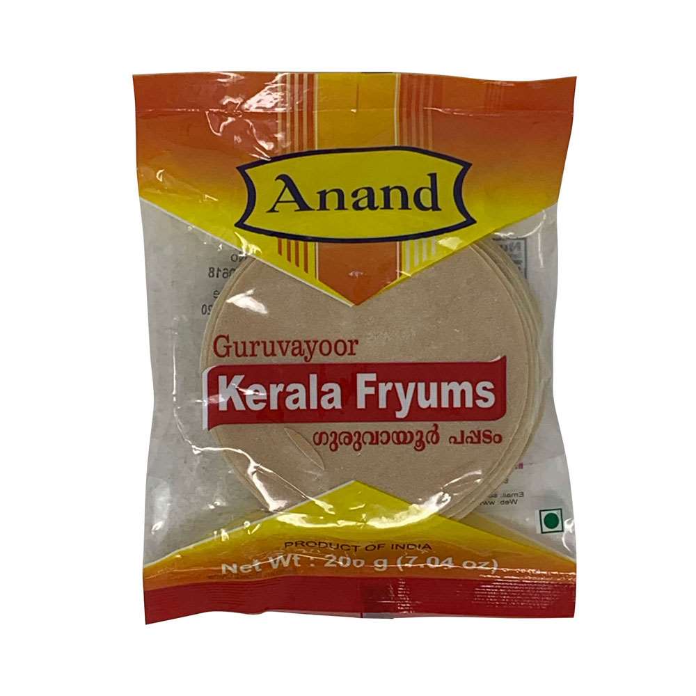 anand-guruvayoor-kerala-fryums-papad-200gm | South Asian Central