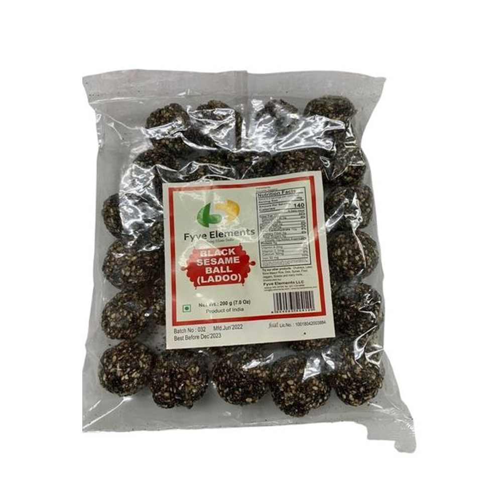 fyve-elms-blk-sesame-ladoo | South Asian Central
