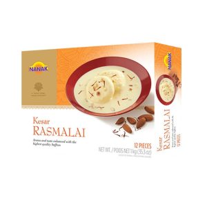 Nanak Kesar Rasmalai Indian Dessert 12 Count