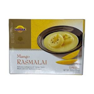 Nanak Mango Rasmalai Indian Dessert 12 Count
