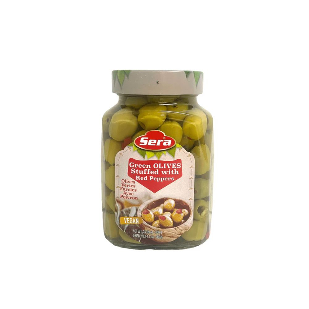 sera-green-olives-stuffed-with-red-peppers-24-oz | South Asian Central