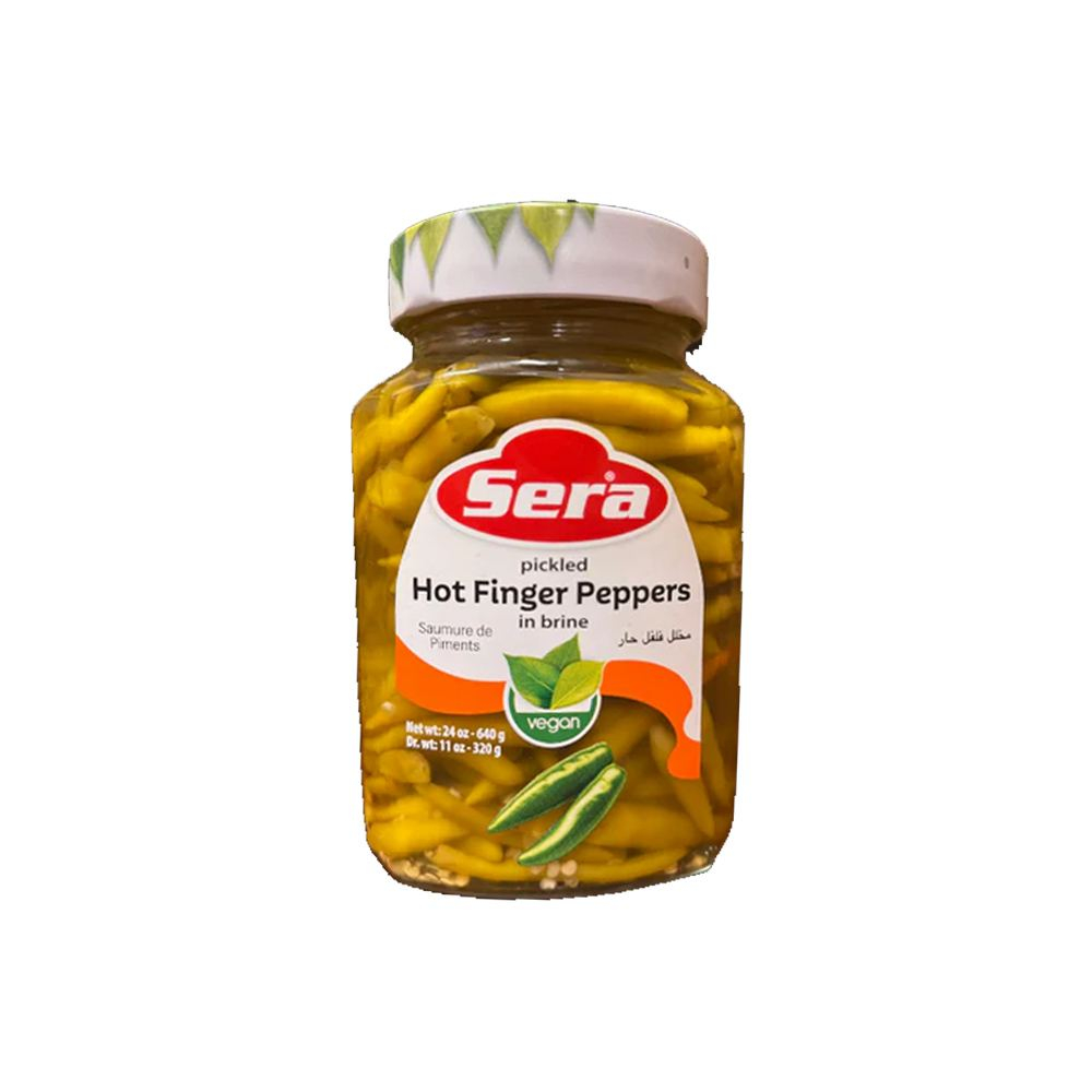 sera-pickled-hot-finger-peppers-24-oz-vegan | South Asian Central